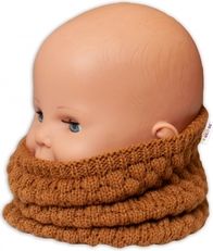 Nákrčník dětský pletený/komínek - TEDDY BEAR hnědý - BabyNellys - obrázek 2