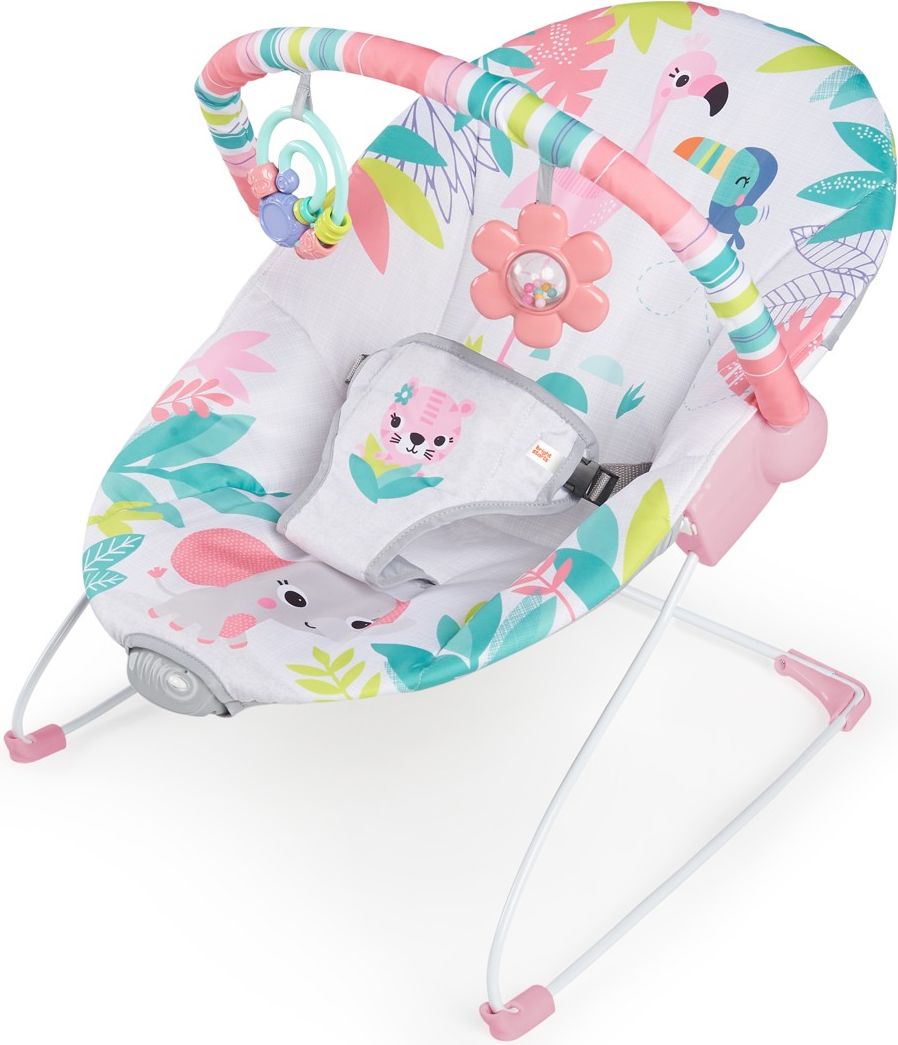BRIGHT STARTS Lehátko vibrující Flamingo Vibes ™ 0m +, do 9kg - obrázek 1