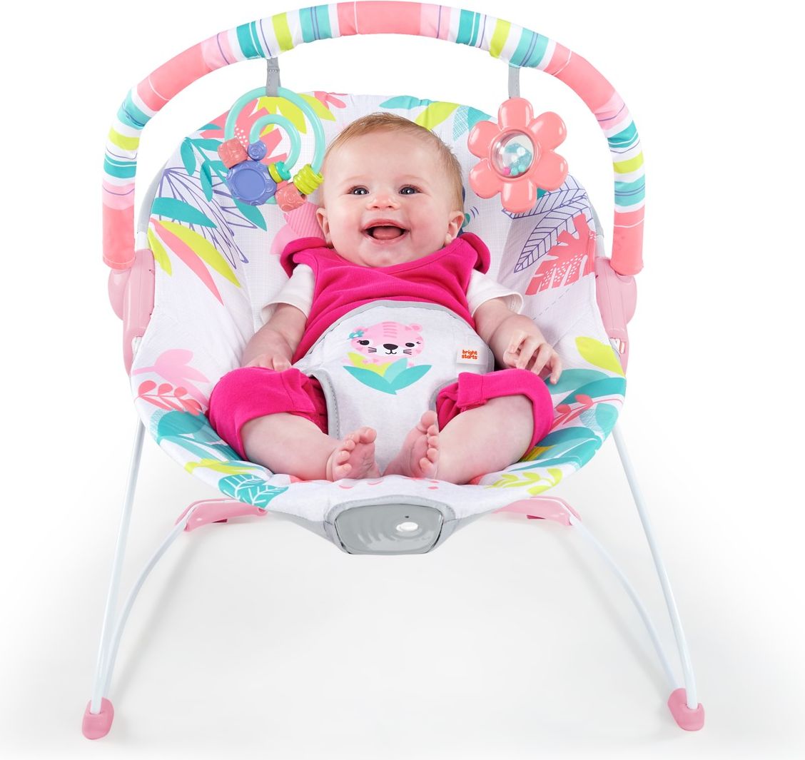 BRIGHT STARTS Lehátko vibrující Flamingo Vibes ™ 0m +, do 9kg - obrázek 2