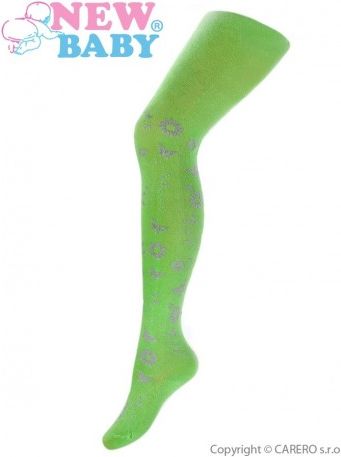 Bavlněné punčocháče 3D New Baby zelené, Zelená, 128 (7-8 let) - obrázek 1