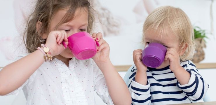 Dětský anatomický hrníček Doidy cup šedý - obrázek 2