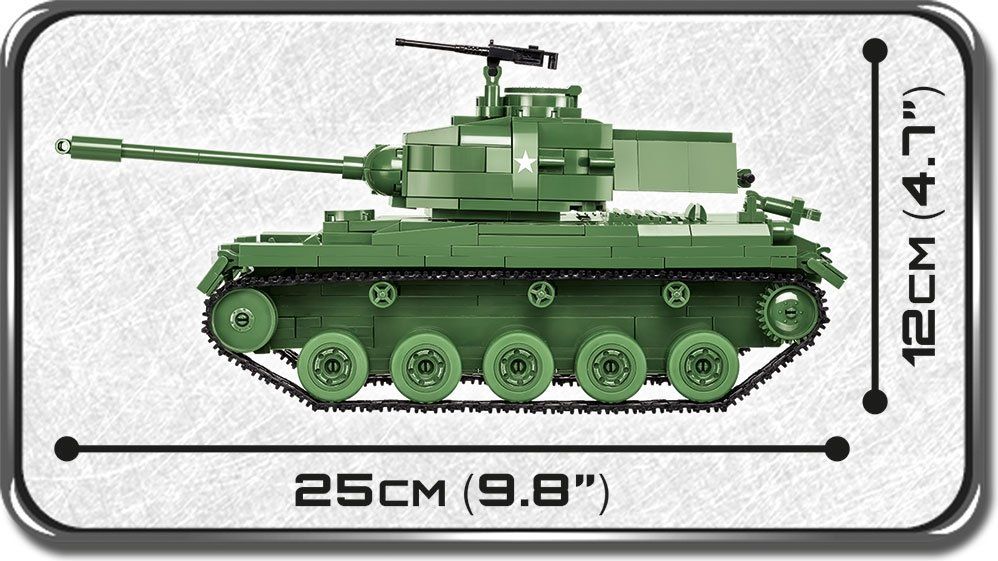 Cobi 2239 Americký tank M41A3 Walker Bulldog - obrázek 6