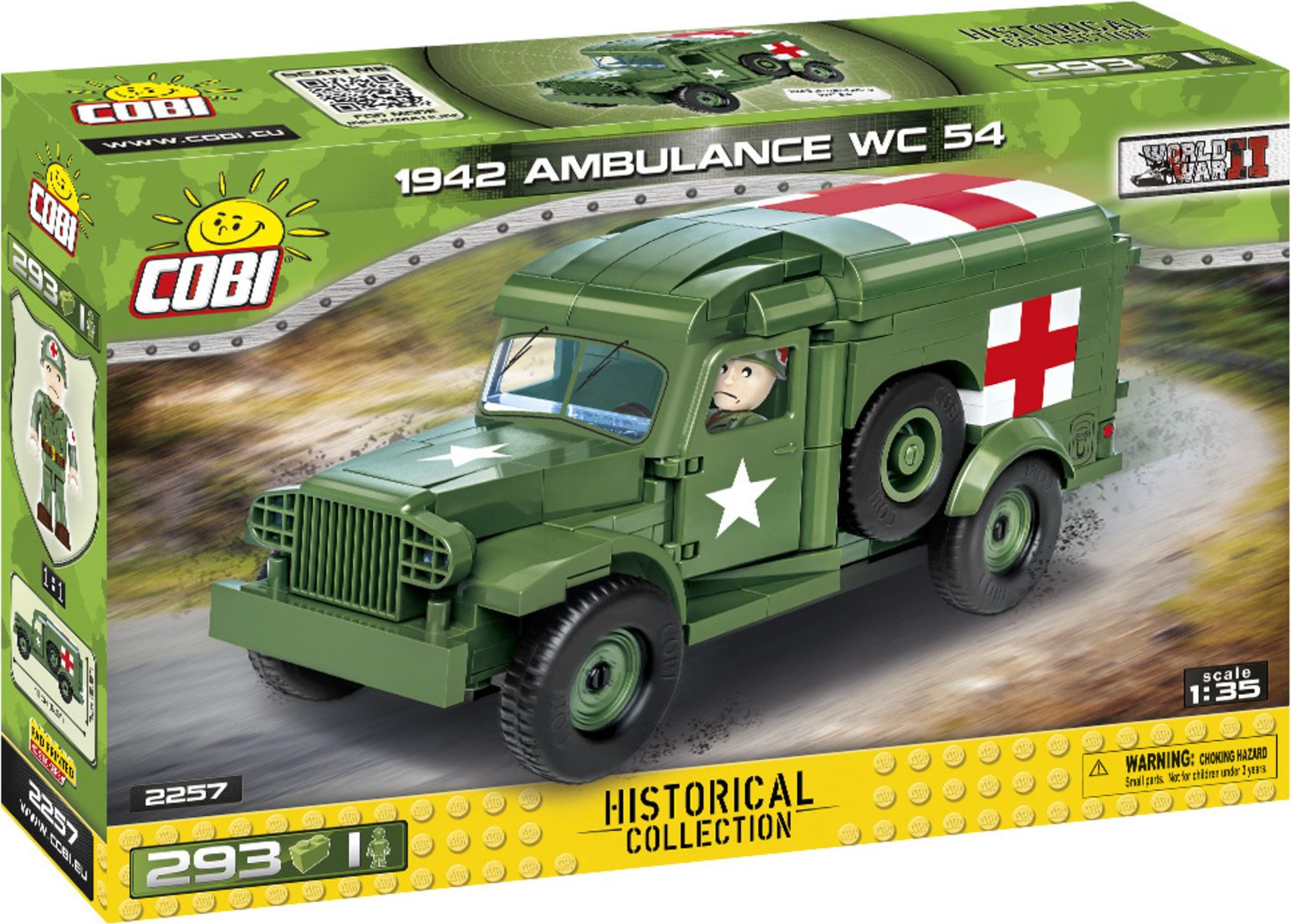 COBI 2257 Americká polní ambulance Dodge WC 54 - obrázek 1