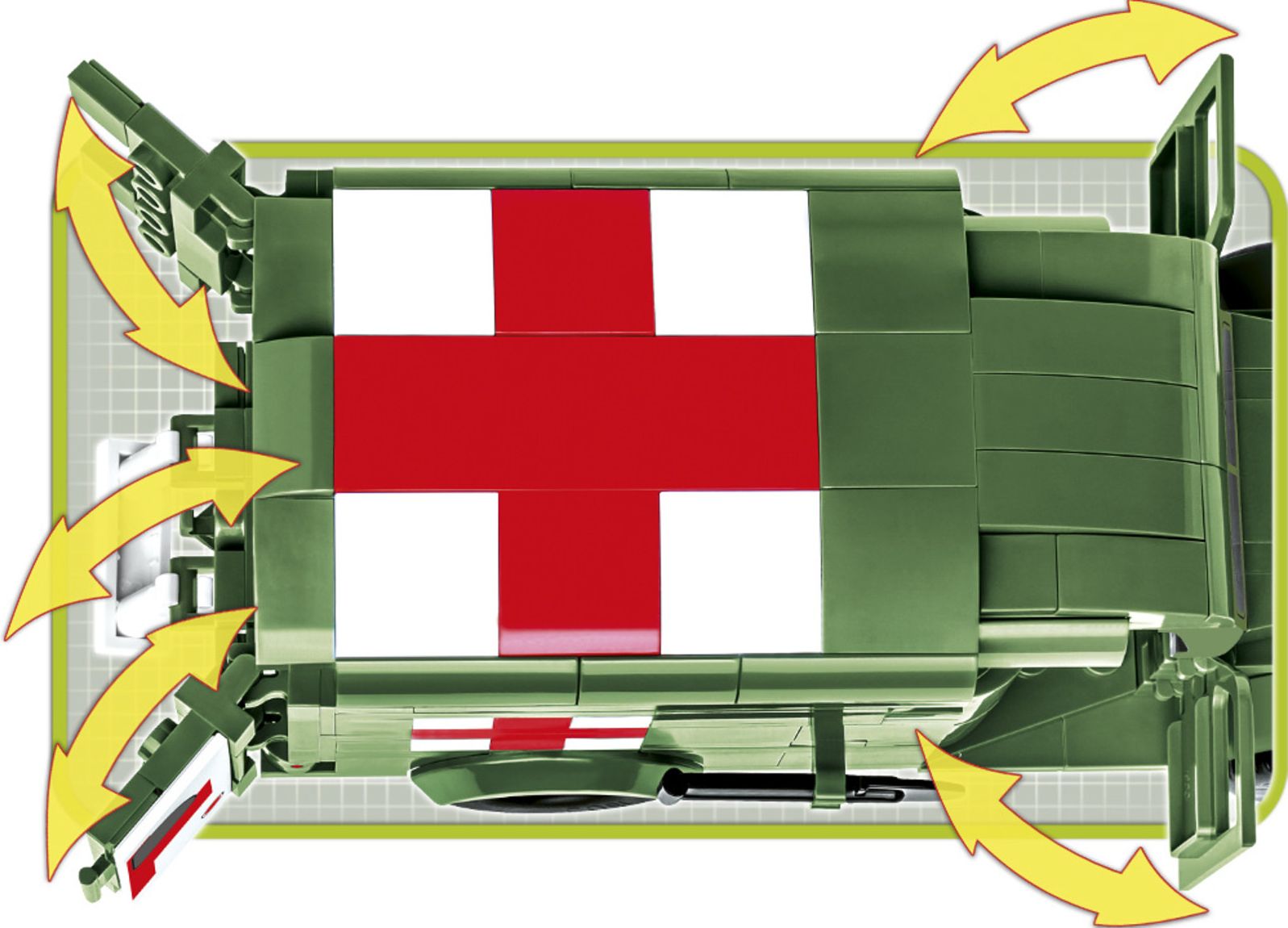 COBI 2257 Americká polní ambulance Dodge WC 54 - obrázek 3
