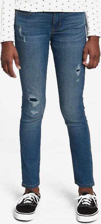 Super Skinny Destructed Washwell™ Jeans dětské GAP | Modrá | Dívčí | 8 - obrázek 1