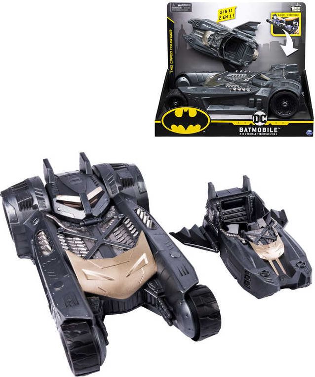 SPIN MASTER Batmobil a Batloď herní set 2v1 pro 10cm figurku plast - obrázek 1