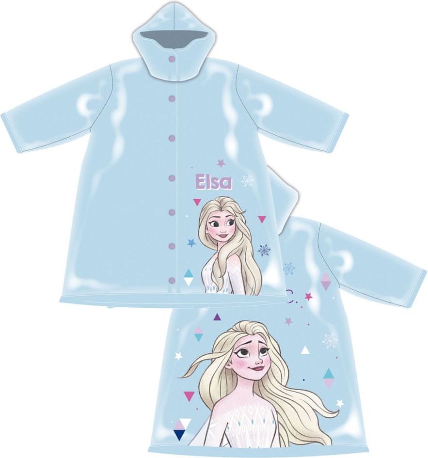 Disney dívčí pláštěnka Frozen světle modrá 104/110 - obrázek 1