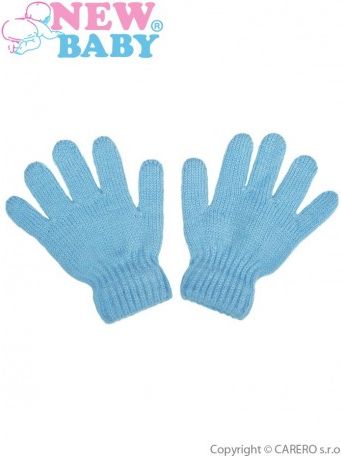 Dětské zimní rukavičky New Baby světle modré, Modrá, 110 (4-5r) - obrázek 1