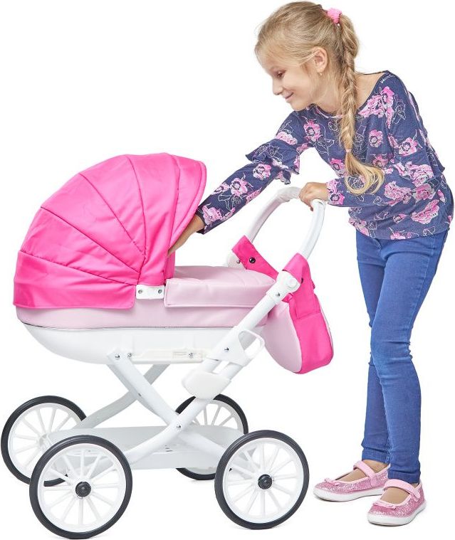JASMINE Kočárek pro panenky Jasmine Kids Elegance růžový - obrázek 3