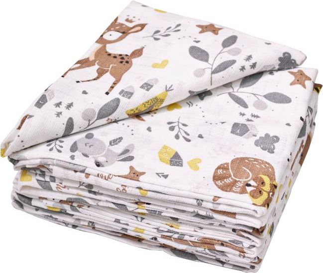 JASMINE Bavlněné pleny s potiskem Dear 70x80 10ks 140g/m2 - obrázek 1
