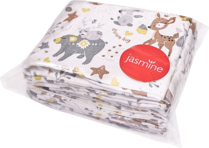 JASMINE Bavlněné pleny s potiskem Dear 70x80 10ks 140g/m2 - obrázek 3