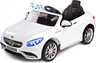 Elektrické autíčko Toyz Mercedes-Benz S63 AMG-2 motory white, Bílá - obrázek 1