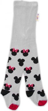 Baby Nellys Dětské punčocháče bavlněné, Minnie Mouse - šedé - obrázek 1