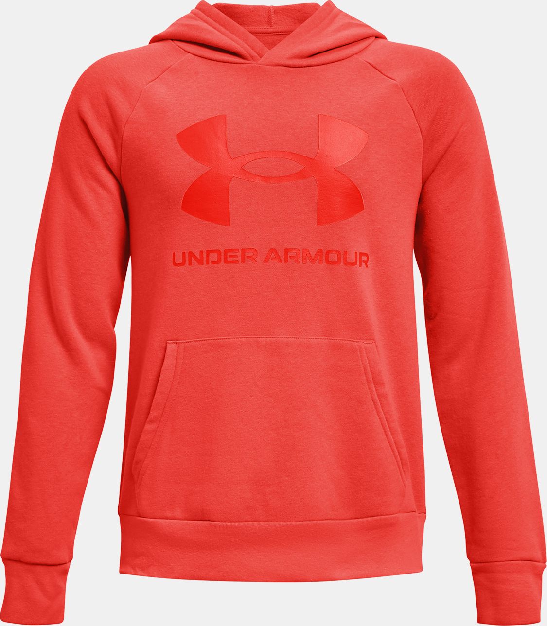 Mikina Under Armour UA RIVAL FLEECE HOODIE - oranžová - 128 - obrázek 1
