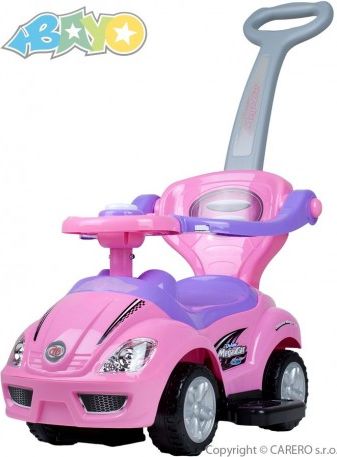 Dětské jezdítko 3v1 Bayo Mega Car pink, Růžová - obrázek 1
