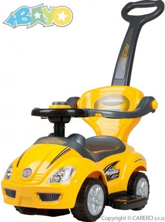 Dětské jezdítko 3v1 Bayo Mega Car yellow, Žlutá - obrázek 1