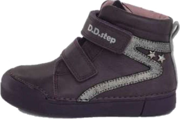 D-D-step dívčí kožená kotníčková obuv A068-174A 25 fialová - obrázek 1