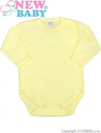 Kojenecké body celorozepínací New Baby Classic žluté, Žlutá, 50 - obrázek 1