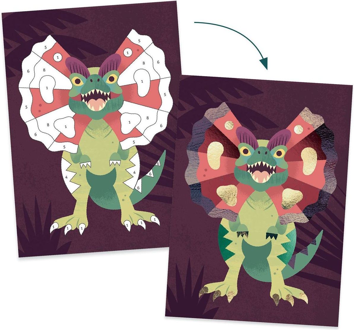 Djeco Výtvarný set Folie Dinosauři - obrázek 4