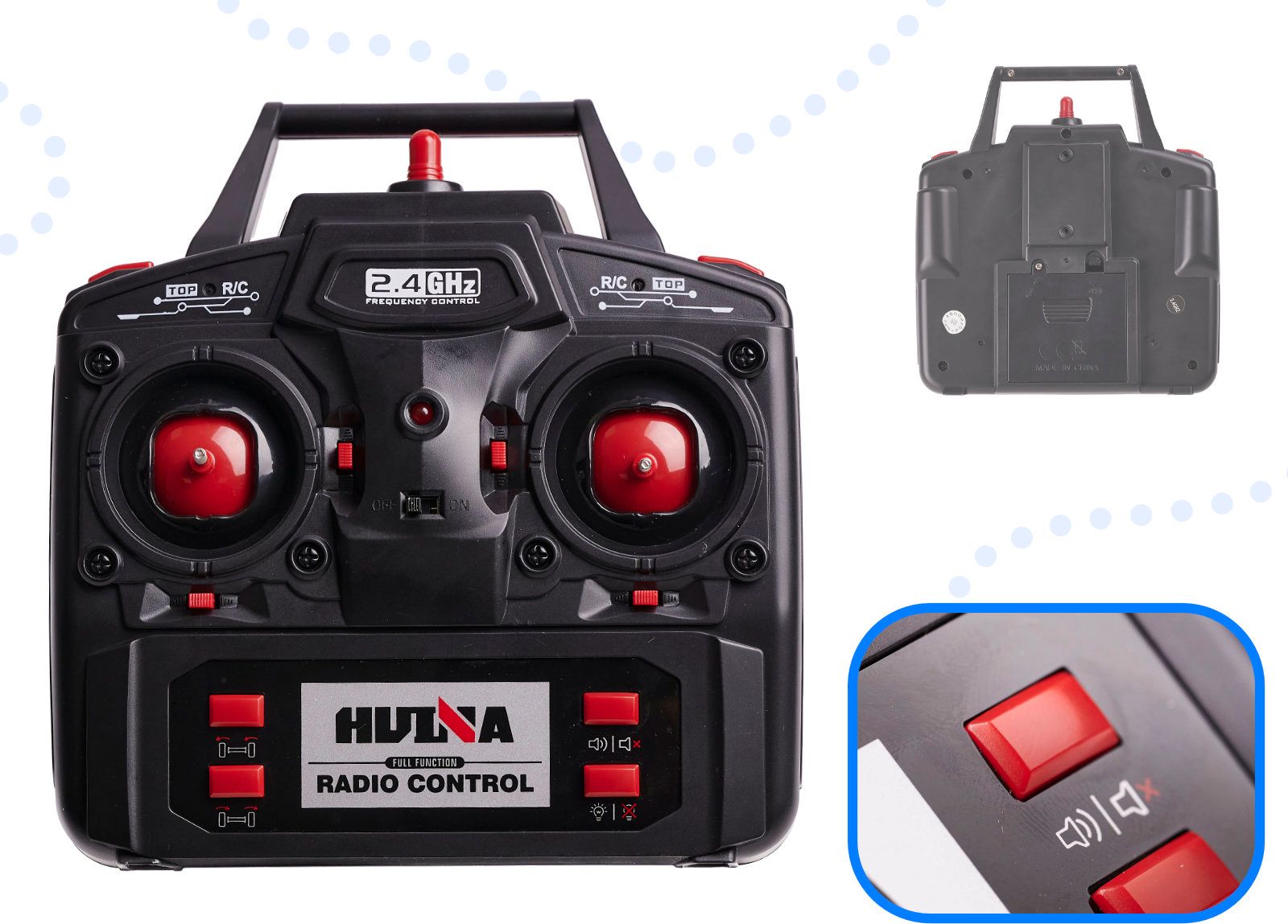 HUINA 1561 RC Hasičské auto 2,4GHz 1:14 - obrázek 6