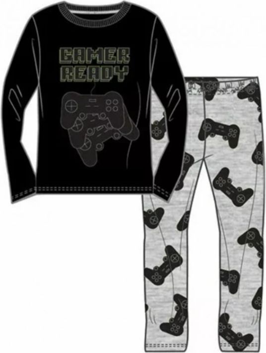 Fashion UK - Dětské bavlněné pyžamo Gamer ready s obrázkem herní konzole 116 - obrázek 1