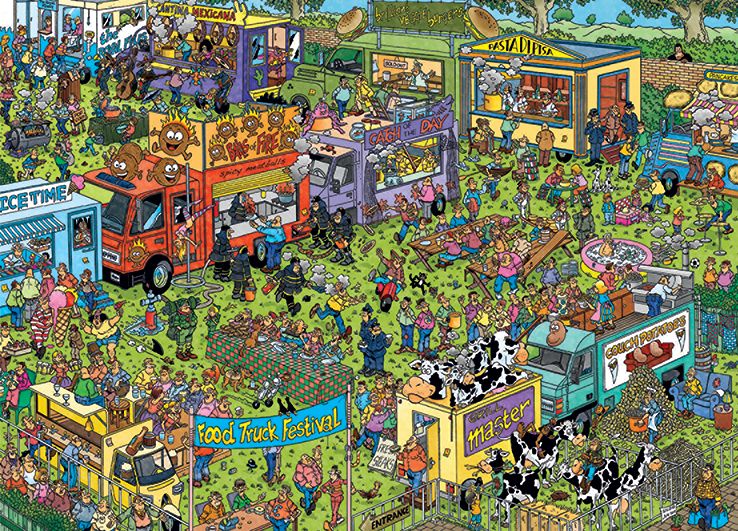 Jumbo Puzzle Food Truck Festival 1500 dílků - obrázek 1