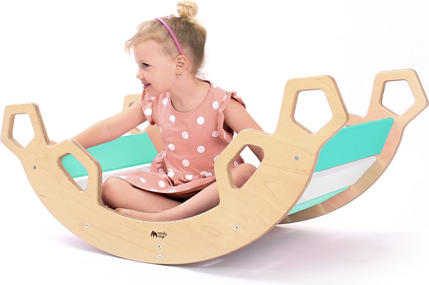 Nouly Toys MONTESSORI HOUPAČKA HP-MH-06 mentolová-bílá - obrázek 1