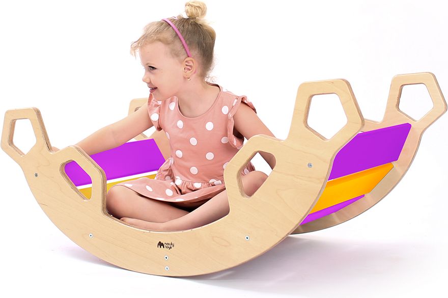 Nouly Toys MONTESSORI HOUPAČKA HP-MH-11 žlutá-fialová - obrázek 1