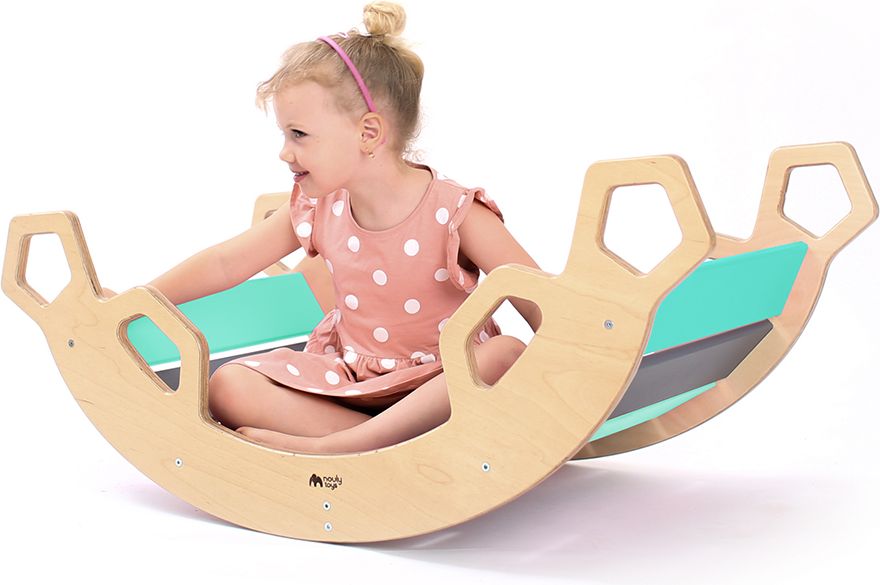 Nouly Toys MONTESSORI HOUPAČKA HP-MH-13 mentolová-šedá - obrázek 1