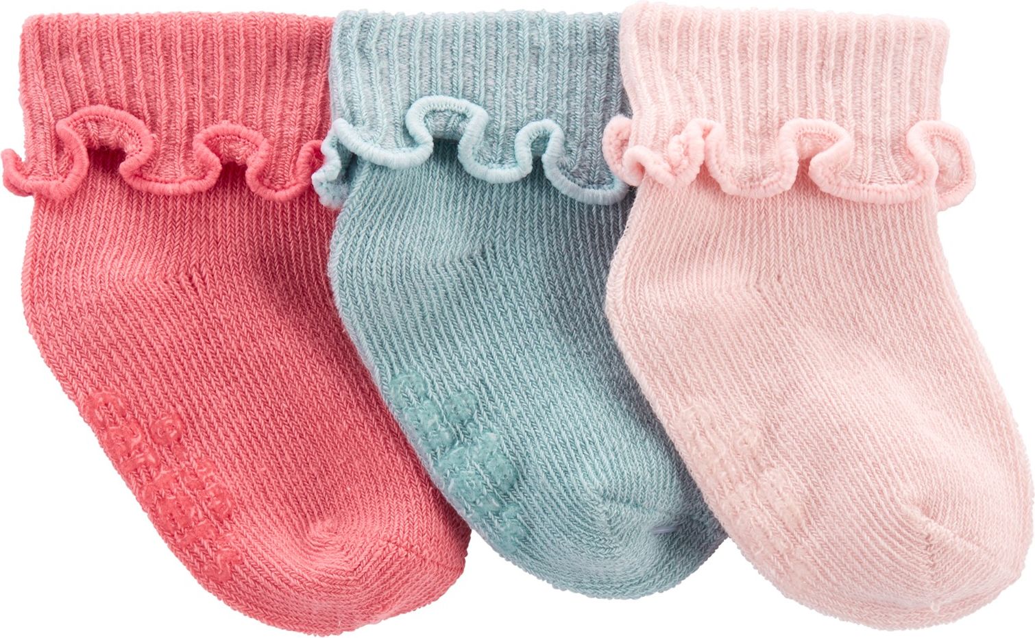 CARTER'S Ponožky Cuff Pink dívka LBB 3ks 12-24m - obrázek 1