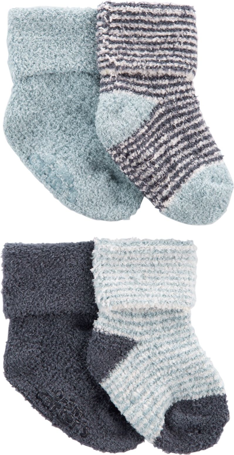 CARTER'S Ponožky Stripes Blue chlapec LBB 4ks 0-3m - obrázek 1