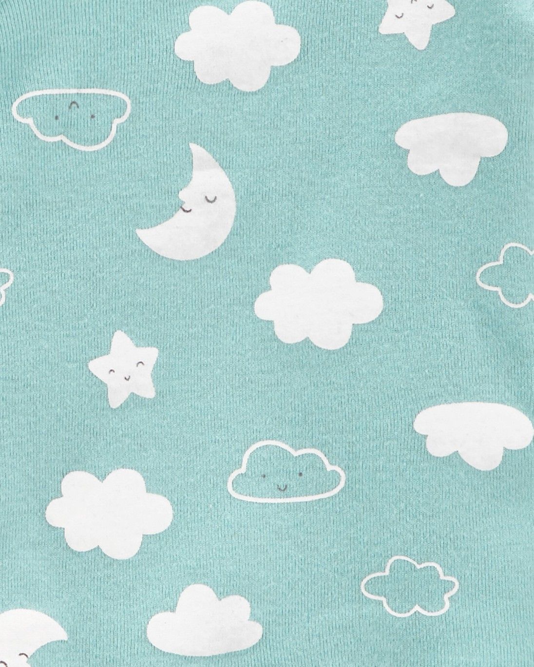 CARTER'S Set 3dílný polodupačky, tričko dl. rukáv zavinovací, čepice Blue Clouds neutrál LBB NB, vel - obrázek 2