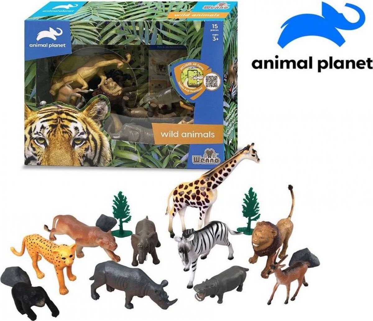Zvířátka safari 15 ks s mobilní aplikací - obrázek 1