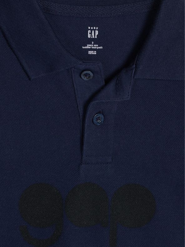 Logo Polo triko dětské GAP | Modrá | Chlapecké | 2 roky - obrázek 3