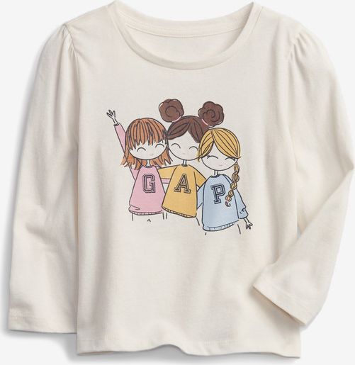 Logo Triko dětské GAP | Bílá | Dívčí | 4 roky - obrázek 1