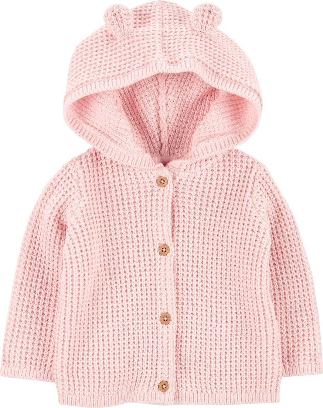 CARTER'S Svetr s kapucí a oušky Pink dívka LBB 9m, vel. 74 - obrázek 1
