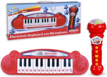 Bontempi Mini klávesnice a mikrofon Karaoke 35 x 10 x 3,5 cm - obrázek 1
