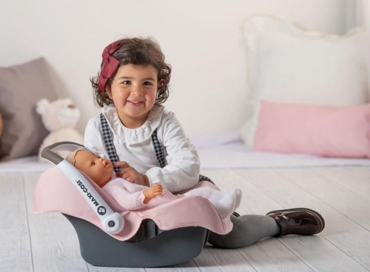 Smoby Autosedačka Maxi Cosi Quinny pro panenky světle růžová - obrázek 3