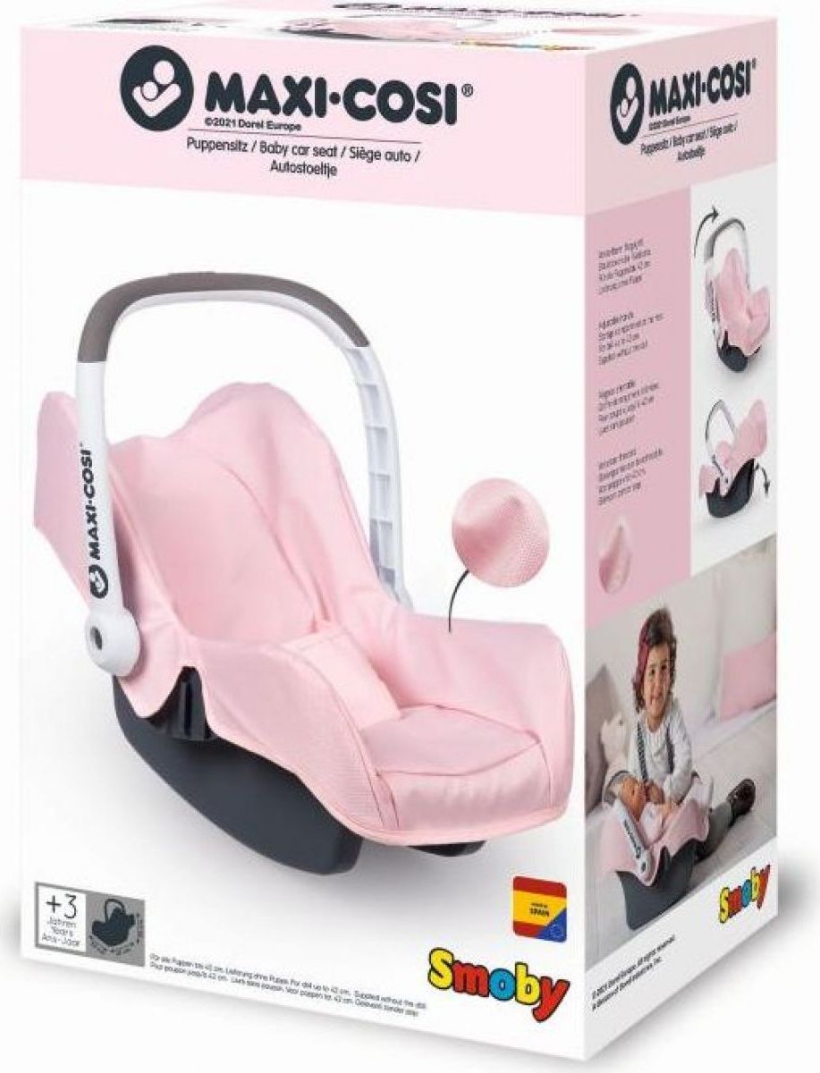 Smoby Autosedačka Maxi Cosi Quinny pro panenky světle růžová - obrázek 4