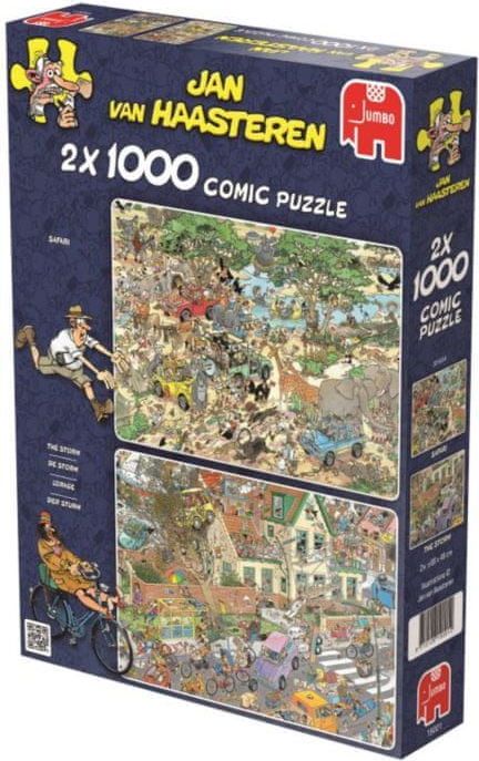 Jumbo Puzzle Safari a Bouře 2x1000 dílků - obrázek 1