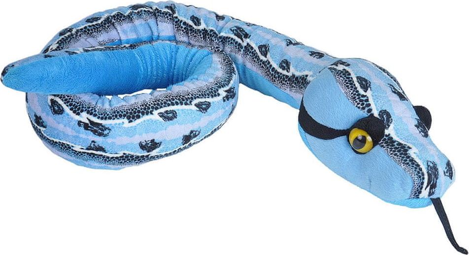 COOLKOUSKY Plyšový had modrý 137 cm - obrázek 1