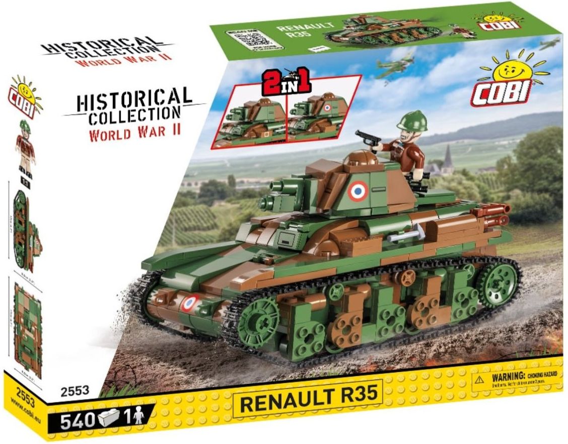 COBI 2553 WW II - Francouzský lehký pěchotní tank Renault R 35 - obrázek 1