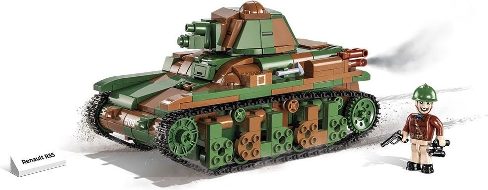 COBI 2553 WW II - Francouzský lehký pěchotní tank Renault R 35 - obrázek 2