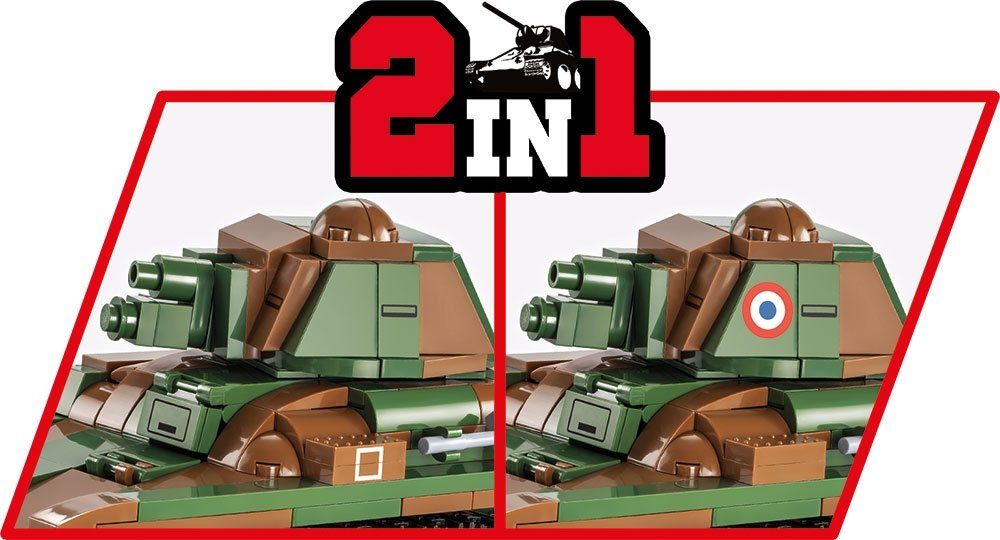 COBI 2553 WW II - Francouzský lehký pěchotní tank Renault R 35 - obrázek 4