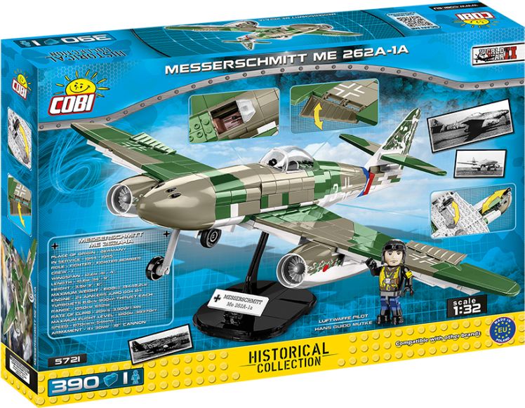COBI 5721 WW II - Německý proudový letoun Messeschmitt ME 262A -1A - obrázek 4