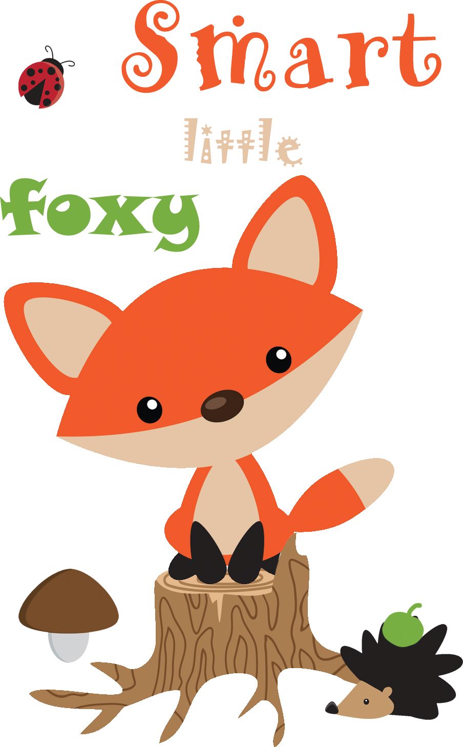 Kojenecké body Ellie Bee, krátký nebo dlouhý rukáv, barva bílá, motiv "Smart little foxy" Velikost: 0 - 3 měsíce (56 - 62cm), Rukáv: dlouhý - obrázek 2