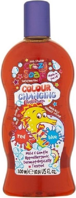 Crazy Soap Colour Changing pěna do koupele s měnícími barvami Red to Blue 300 ml - obrázek 1