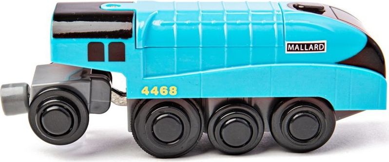 Vláčkodráha vláčky - Elektrická lokomotiva, Mallard modrá (Bigjigs) - obrázek 1