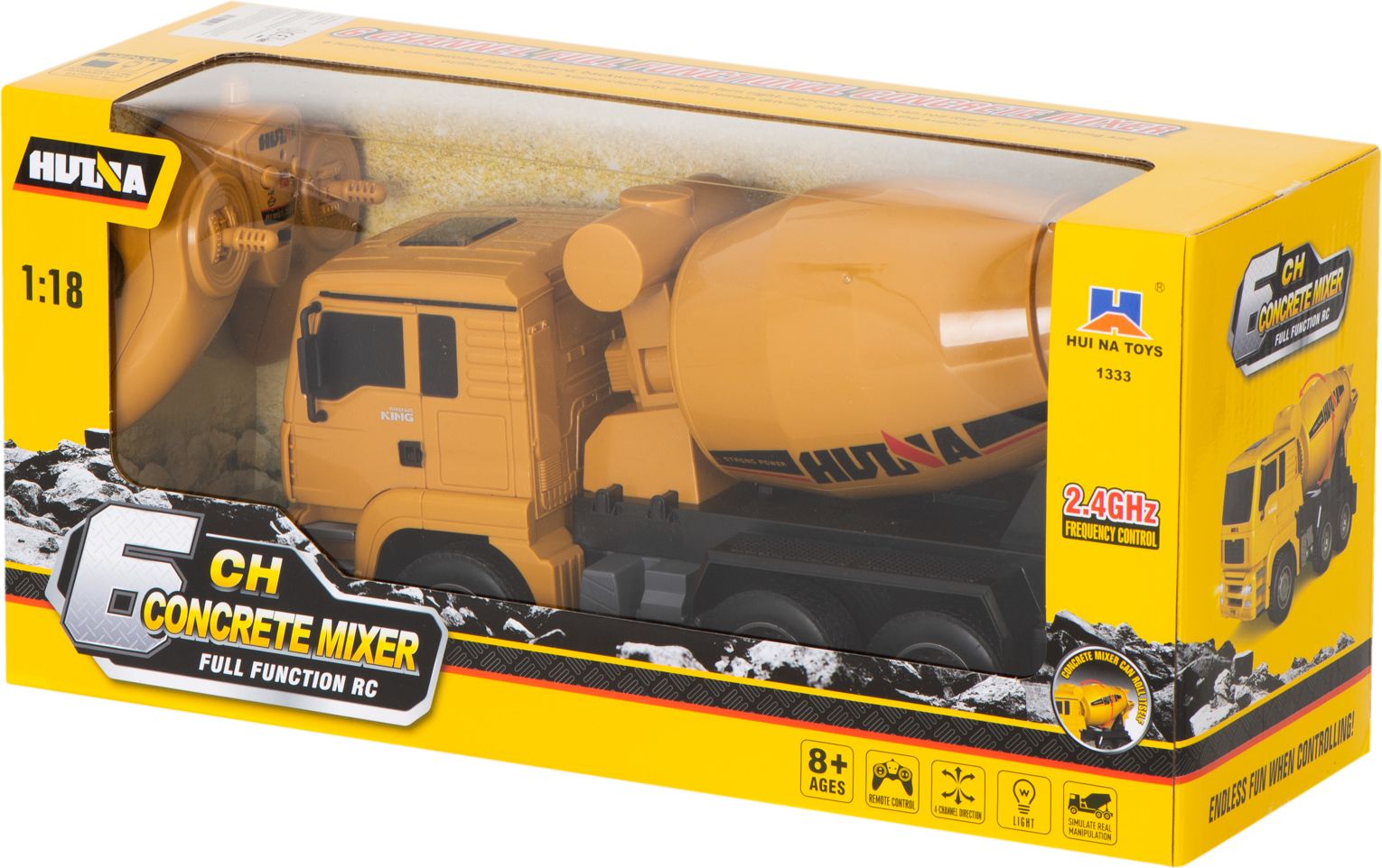 HUINA 1333 RC Domíchávač MIX 2,4GHz 1:18 - obrázek 9