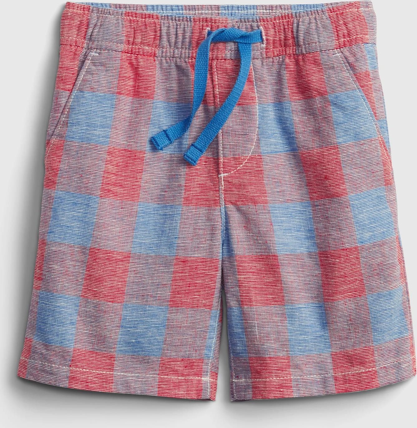 Barevné klučičí dětské kraťasy linen shorts with Washwell - 86-92 - obrázek 1